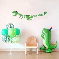 공룡풍선 홈파티세트1/-가랜드 호일풍선 생일축하 첫돌